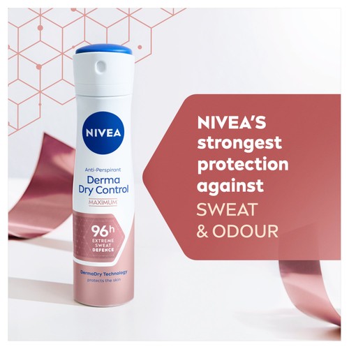 NIVEA Derma Dry Control Max 96h Anti-Perspirant Deodorant Spray thumbnail 3