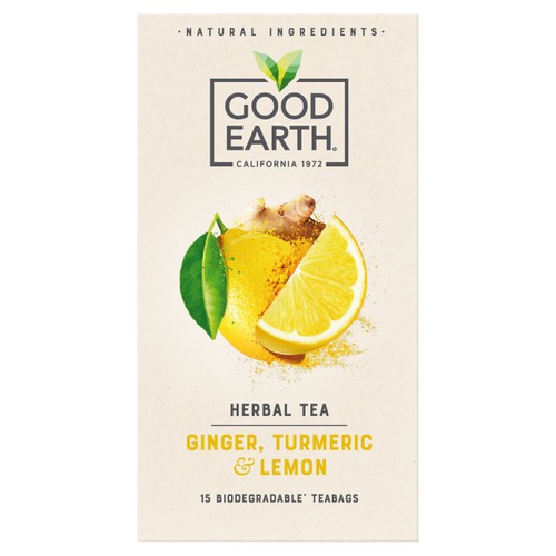 Good Earth Tea Lemon, Ginger & Turmeric 15's thumbnail 2