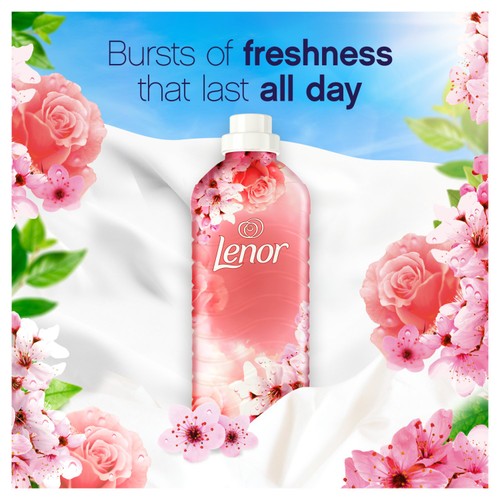 Lenor Fabric Conditioner Cherry Blossom & Rose Water 42 Washes thumbnail 3