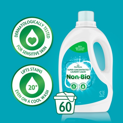 Morrisons Non-Bio Super Concentrated Liquid 60 Washes thumbnail 2