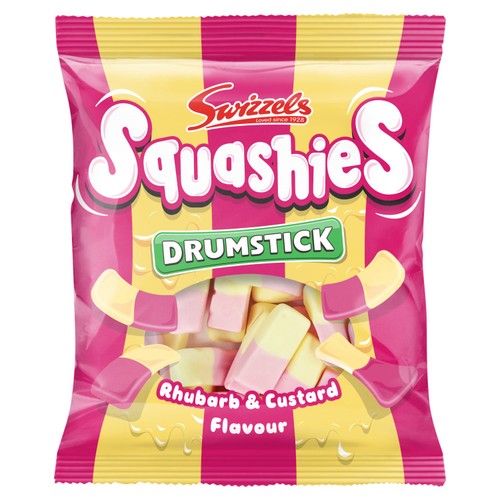 Swizzels Drumstick Squashies Rhubarb & Custard Flavour   140g