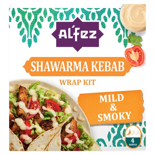Al'Fez Middle Eastern Shawarma Kebab Wrap Kit 410g