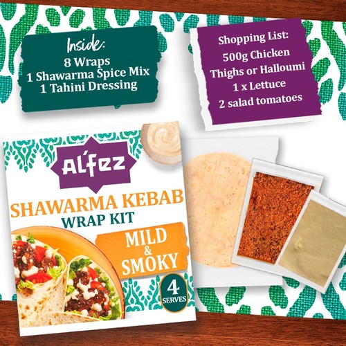 Al'Fez Middle Eastern Shawarma Kebab Wrap Kit 410g thumbnail 3