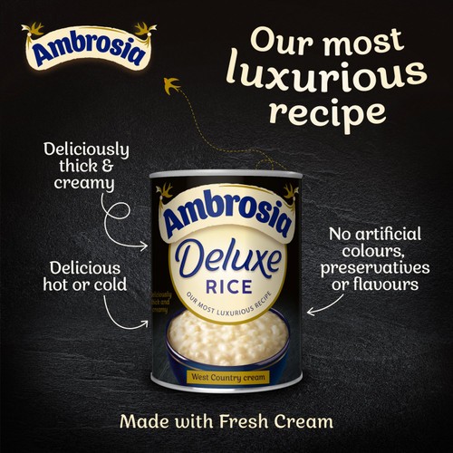 Ambrosia Deluxe Rice Pudding Dessert Can 400g thumbnail 3
