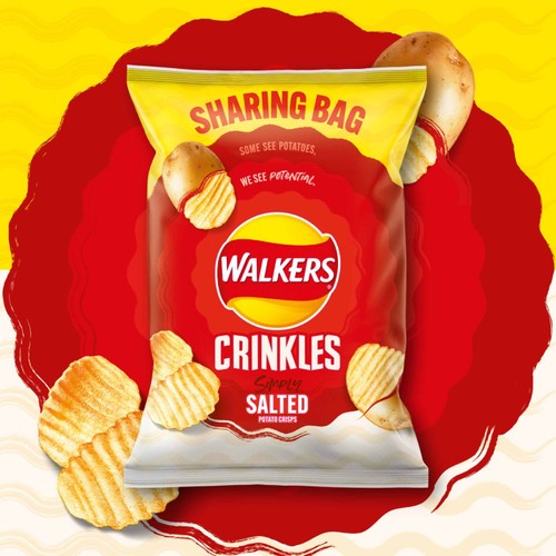 Walkers Crinkles Simply Salted Sharing Bag Crisps thumbnail 2