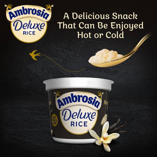 Ambrosia Deluxe Madagascan Vanilla Rice Pudding Dessert Snack Pots 2 x 110g thumbnail 5