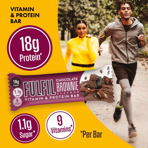 Fulfil Chocolate Brownie Flavour Vitamin & Protein Bar 55g thumbnail 4