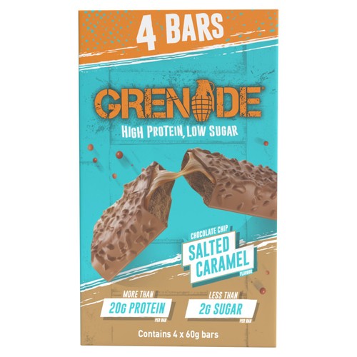 Grenade Protein Bars Chocolate Chip Salted Caramel 4 x 60g