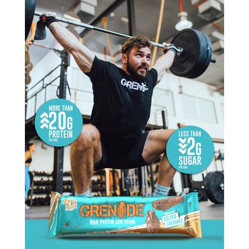 Grenade Protein Bars Chocolate Chip Salted Caramel 4 x 60g thumbnail 5