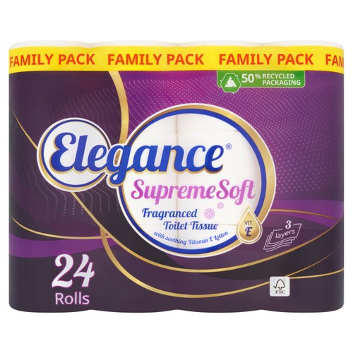 Elegance Gentle Quilted Toilet Paper 24 Pack