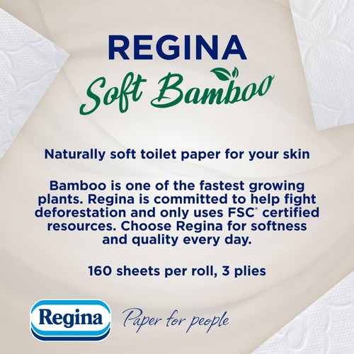 Regina Soft Bamboo Toilet Tissue 9 Rolls thumbnail 2