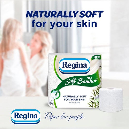 Regina Soft Bamboo Toilet Tissue 9 Rolls thumbnail 3