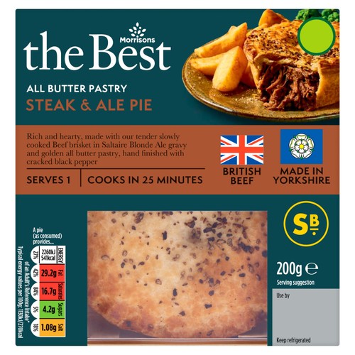 Morrisons The Best All Butter Pastry Steak & Ale Pie 200g