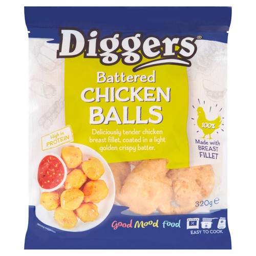 Diggers Battered Chicken Balls 320g
