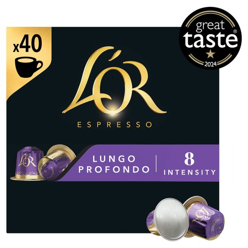 L'OR Espresso Lungo Profondo 40 Coffee Pods Intensity 8
