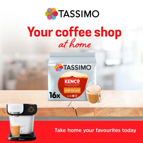 Tassimo Kenco Cafe Au Lait 16 Coffee Pods thumbnail 3