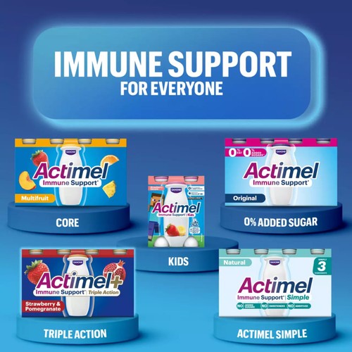 Actimel Triple Action 100% Vitamin D Strawberry & Pomegranate Yoghurt Drink thumbnail 5