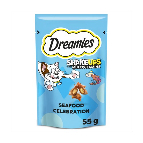 Dreamies Shakeups Seafood Celebrations Cat Treats