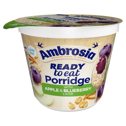 Ambrosia Ready to Eat Porridge Oat Cereal Pot Apple & Blueberry Layer  210g thumbnail 2