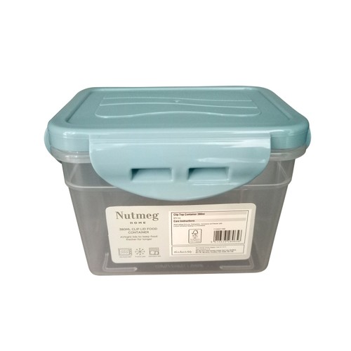 Nutmeg Home Rectangular Clip Top Container 380ml
