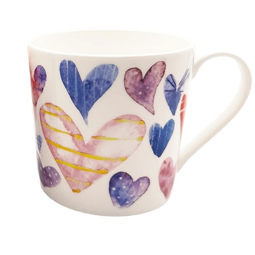 Morrisons Bone China Dorset Large Heart Mug