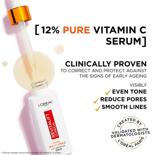 L'Oreal Revitalift Clinical Pure 12% Vitamin C Serum 30ml thumbnail 2