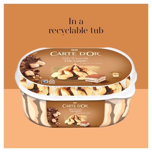 Carte D'Or Tiramisu Inspired Ice Cream Tub 825ml thumbnail 2