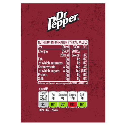 Dr Pepper 24 x 330ml thumbnail 3