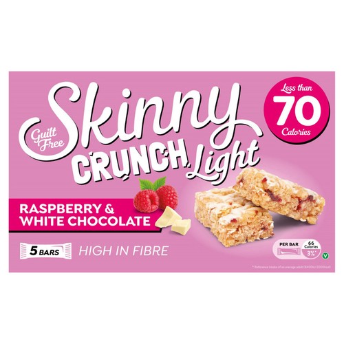 Skinny Crunch Light Raspberry & White Chocolate Bars