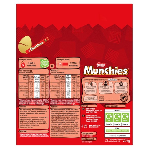 Munchies Milk Chocolate Easter Egg 202g thumbnail 2