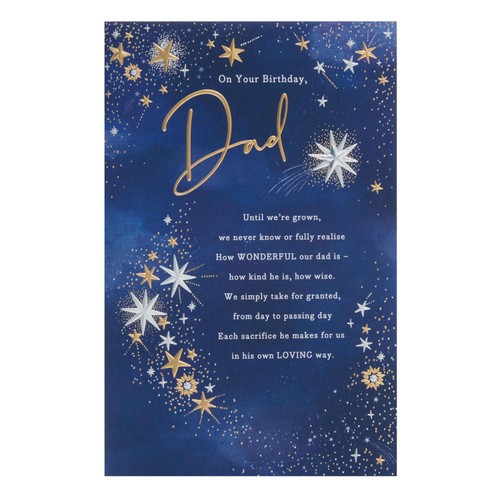 Traditional Dad Stars Birthday Card