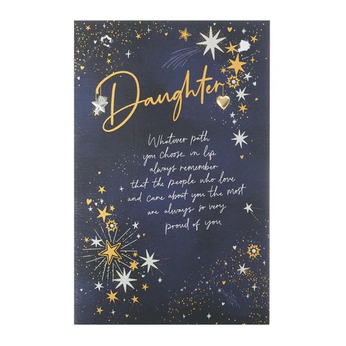 Daughter Stars Birthday Card