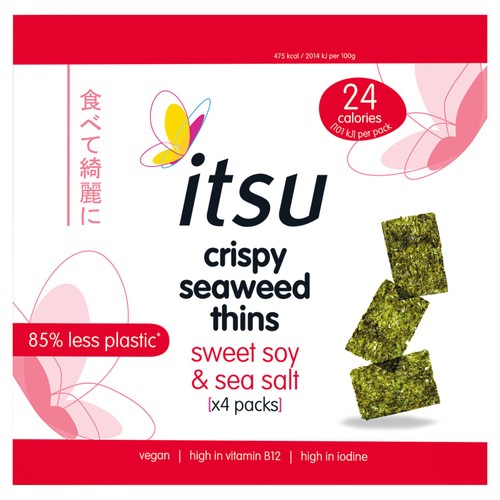 Itsu Sweet Soy & Sea Salt Crispy Seaweed Thins Multipack thumbnail 2