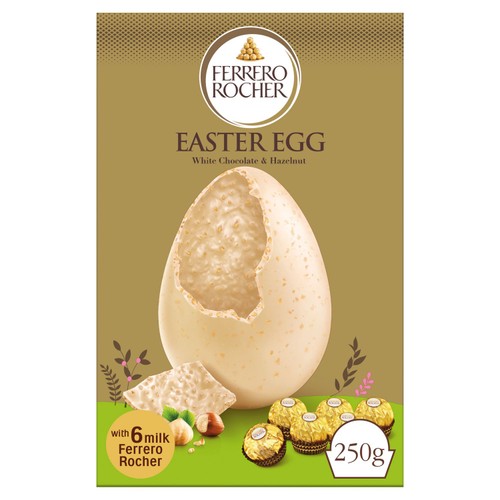 Ferrero Rocher White Chocolate Easter Egg with Pralines 250g thumbnail 2