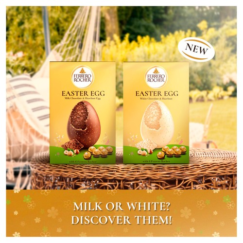 Ferrero Rocher White Chocolate Easter Egg with Pralines 250g thumbnail 4