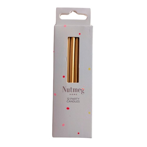 Nutmeg Long Candle Gold