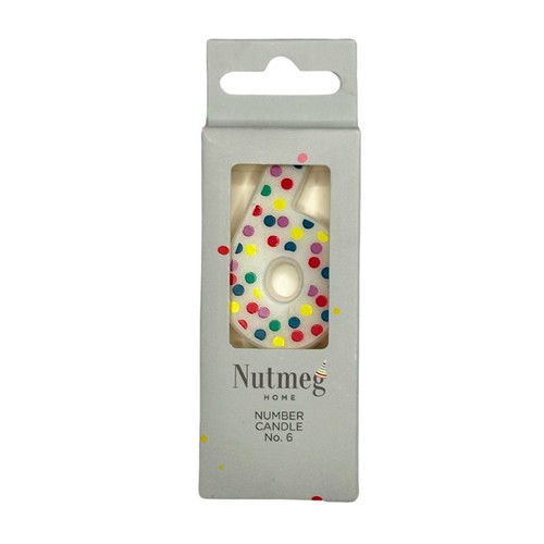 Nutmeg Spot Number Candle No.6