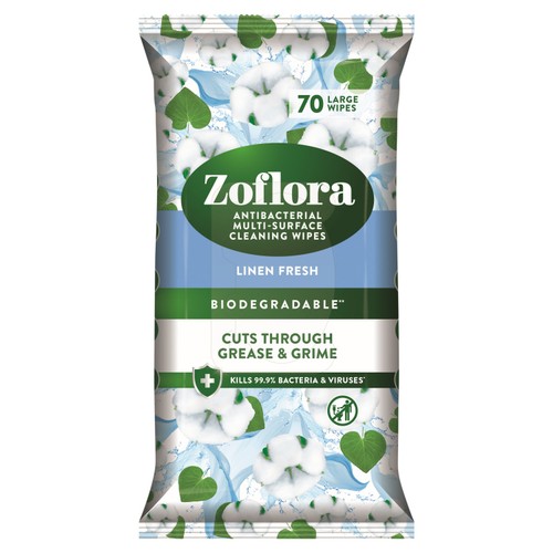 Zoflora Multi Purpose Wipes Linen Fresh 70s