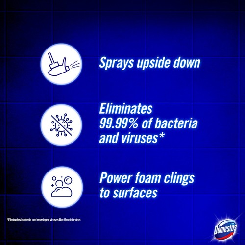 Domestos Power Foam Toilet & Bathroom Cleaner Spray Limescale Remover 450ml thumbnail 4