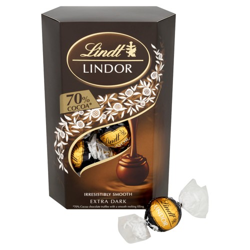 Lindt Lindor Extra Dark Chocolate Truffles Box 200g thumbnail 2