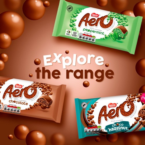Aero Hazelnut Chocolate Sharing Bar 90g thumbnail 5