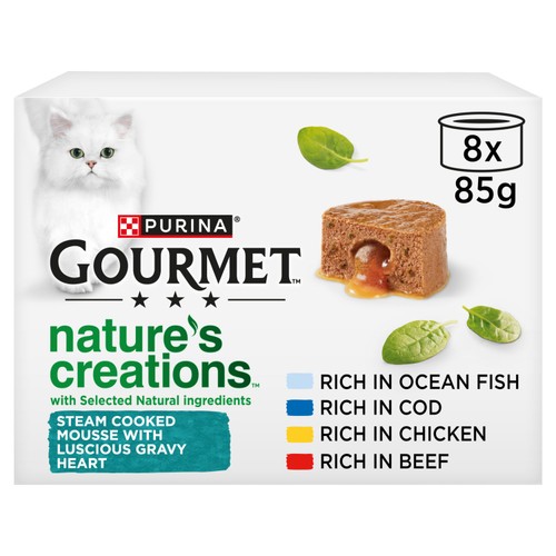 Gourmet Nature's Creations Gravy Heart Chicken Ocean Fish Wet Cat Food