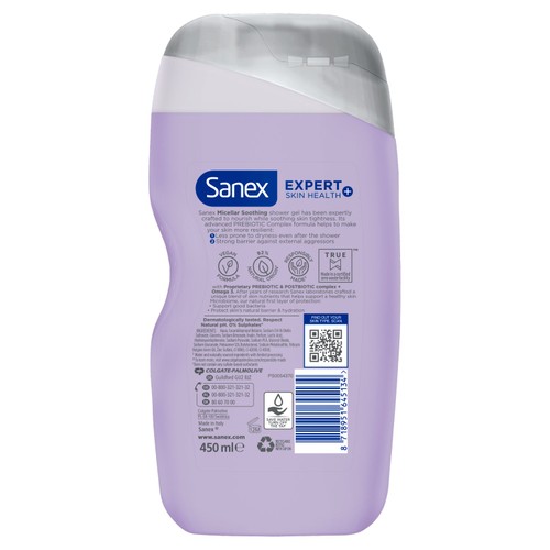 Sanex Expert Skin Health+ Micellar Soothing Shower Gel Body Wash thumbnail 3
