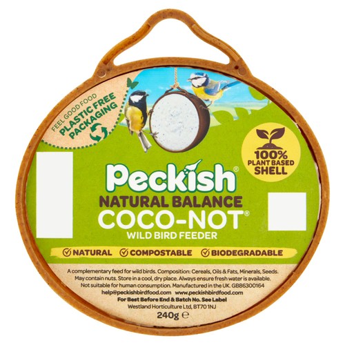 Peckish Natural Balance Coco-Not Willd Bird Feeder