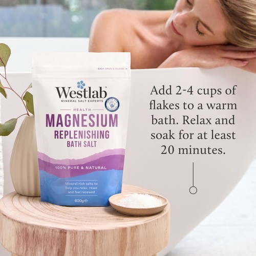 Westlab Magnesium Flakes Bath Soak 800g thumbnail 4