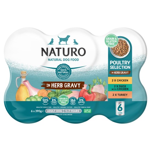 Naturo Adult Grain & Gluten Free Variety Cans In Herb Gravy 