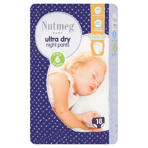 Nutmeg Ultra Dry Night Nappy Pants Size 6