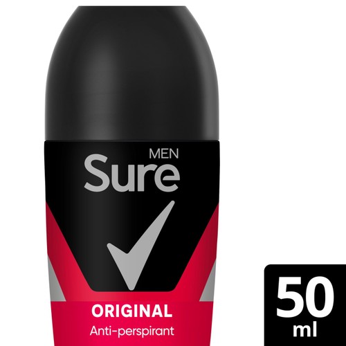 Sure Men Antiperspirant Deodorant Roll On Essential Original 50ml