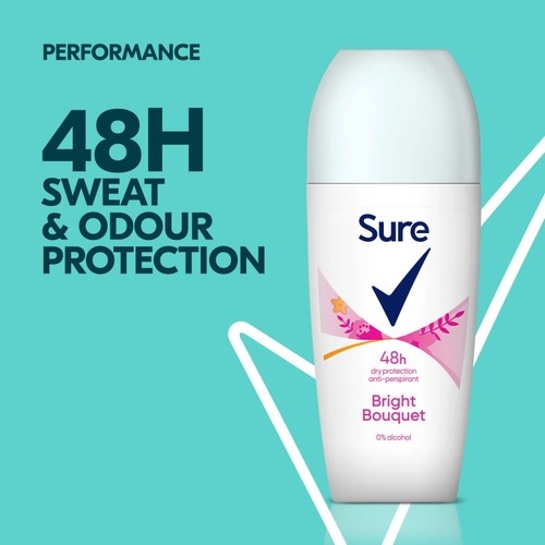 Sure Women Antiperspirant Deodorant Roll On Essential Bright Bouquet 50ml thumbnail 2