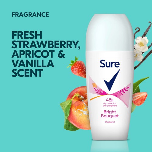 Sure Women Antiperspirant Deodorant Roll On Essential Bright Bouquet 50ml thumbnail 3